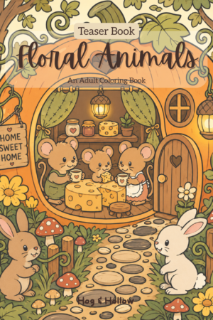 Tiny Worlds: Bold & Easy Printable Freebie Teaser Coloring Pages