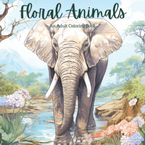 Floral Animals: Bold & Easy Printable Freebie Teaser Coloring Pages